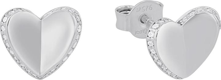 Actual product image S.Oliver Ear jewellery for ladies, 925 sterling silver, zirconia (synth.) | heart (925 silver)