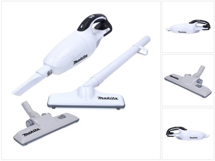 Actual product image Makita DCL 181 FZW Battery Vacuum Cleaner 18 V White + Switchable Floor Nozzle - without battery, without