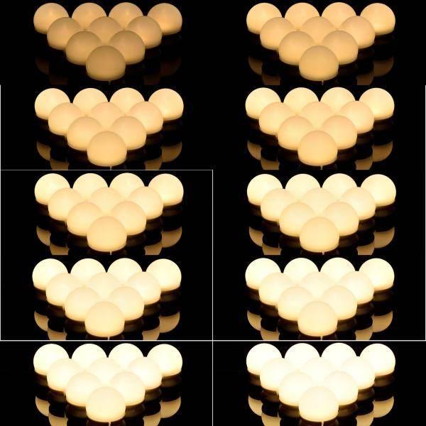 Actual product image Juskys Schminktisch Lichterkette mit 10 LED Lampen und USB (5.27 m)