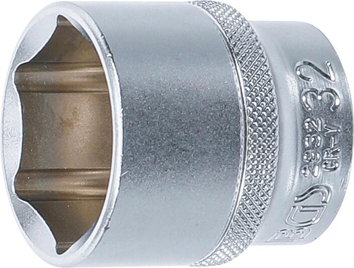 Produktbild BGS Steckschlüssel-Einsatz Sechskant Antrieb Innenvierkant 12,5 mm (1/2") SW 32 mm (32 mm)