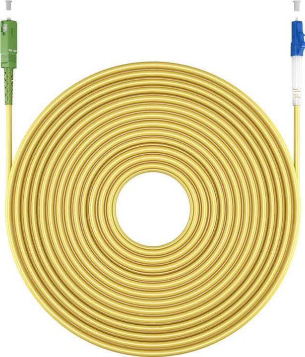 Produktbild Goobay Glasfaserkabel FTTH, Singlemode OS2 Yellow, Gelb Simplex, 10 m (S/UTP, 10 m)