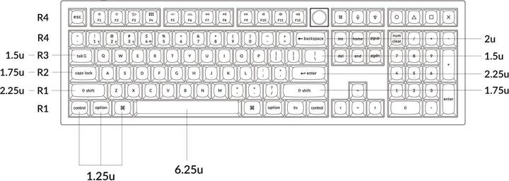 Image du produit Keychron Q6 HE (US, Filaire, Sans fil)
