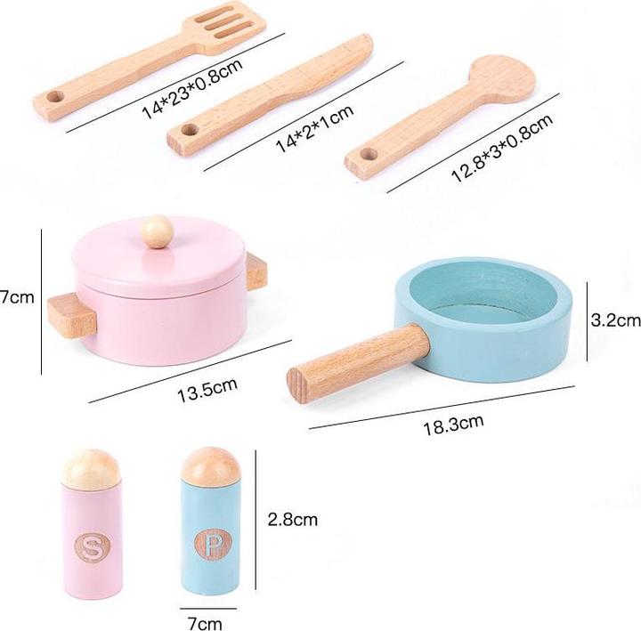 Produktbild Nelaroom Retro Holzküche mit Zubehör