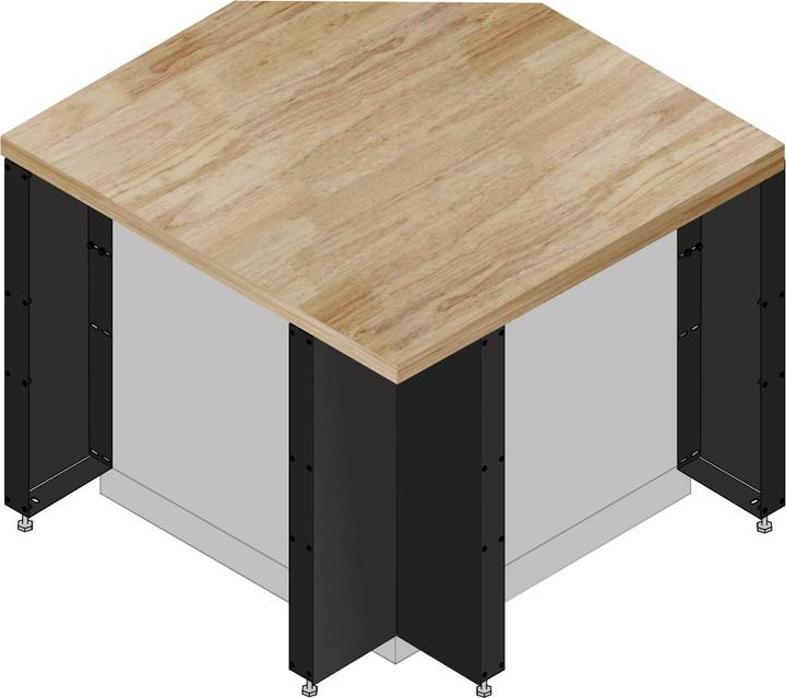 Actual product image Kraftwerk MOBILIO Arbeitsflächen-Erweiterungs-Set Eck-Möbel (Metal)