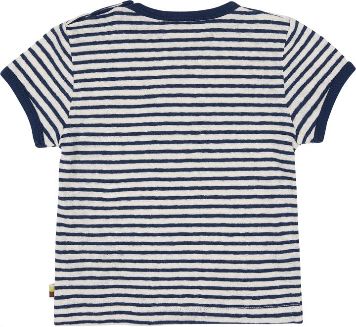 Immagine prodotto loud + proud T-shirt a strisce con lino ultramarino (74, 80)