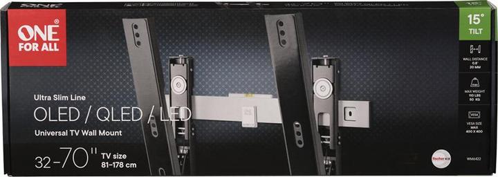 Actual product image One for All 32-65 inch, max.50kg 15° tiltable (Wall, 70", 50 kg)