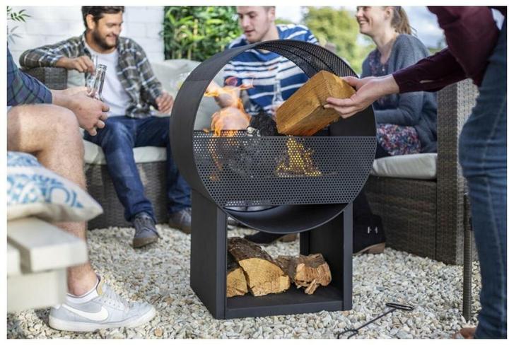Image du produit Buschbeck Bol à feu design Porthole H 80 cm Acier (56 cm)
