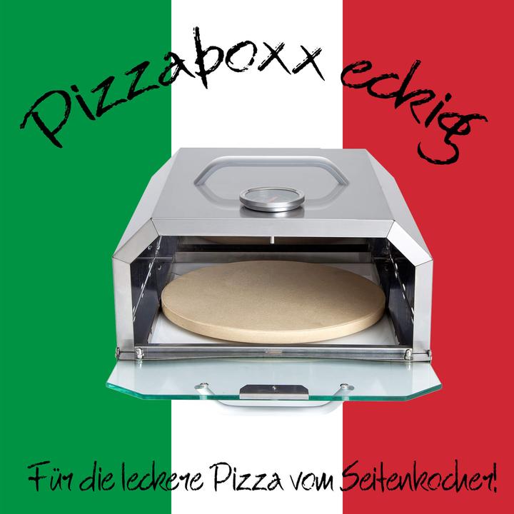 Actual product image Allgrill Stainless steel attachment for gas barbecues with PIZZABOXX square side burner