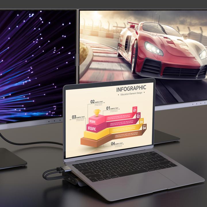 Produktbild j5Create JCD552 (USB-C, 4 Ports)