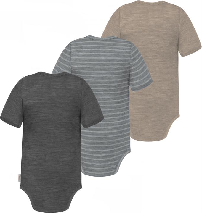 Produktbild Normani 3er Set Baby Merino Body Kurzarm „Tauranga" - 9295 (62)