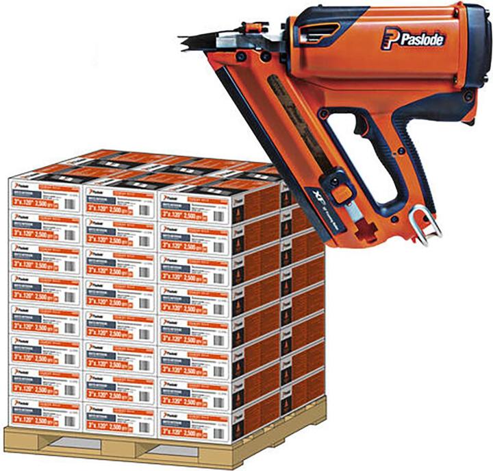 Produktbild Haubold Nagelstreifen PASLODE 3,1x90 mm Rillenschaft mit Gas vz. (VE=2500+2GK) (2500 Stück, 90 mm)