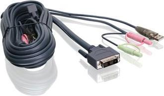 Actual product image Iogear DVI KVM cable singl link 1.8m.