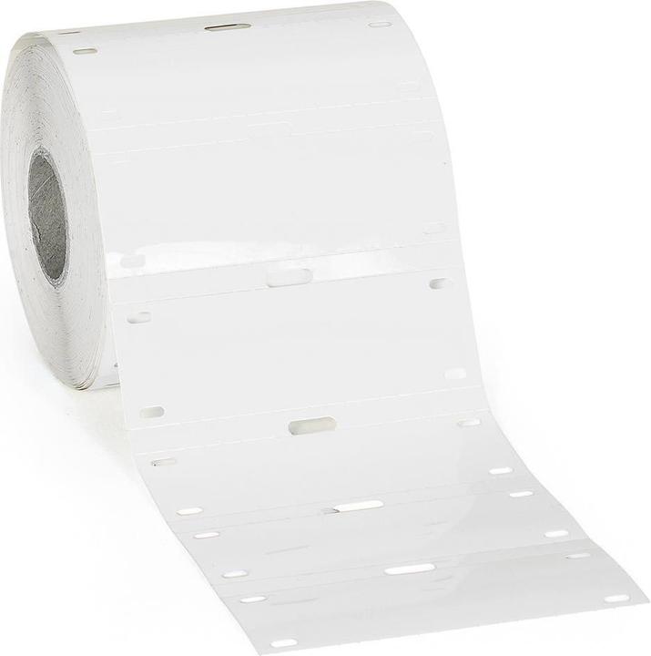Actual product image Brady BPT-7525-7598-WT, polyester, white, glossy, 75.00 x 25.00 mm, non-adhesive, for BBP11 and B