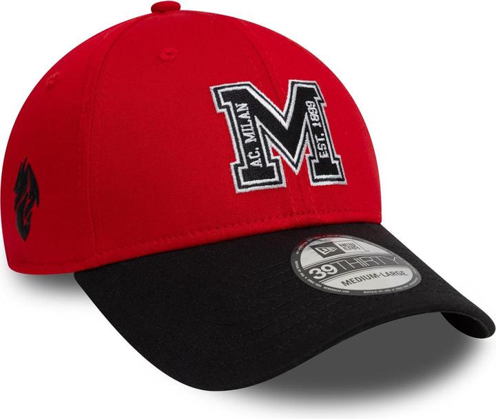Actual product image New Era 39Thirty Stretch Cap - AC Mailand schwarz - XS/S (XS)