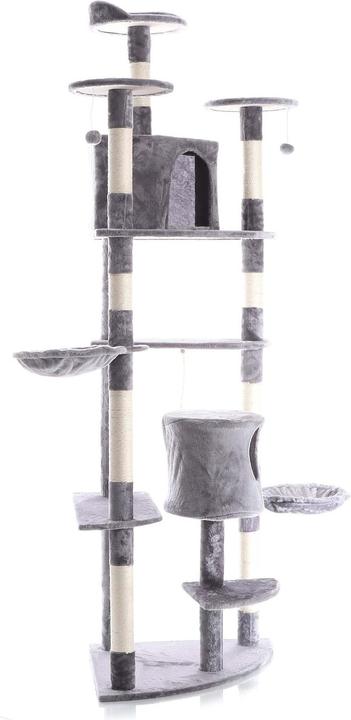Actual product image Wiltec Corner scratching post grey 210cm cat scratching post cat tree climbing tree cat (210 cm, Grey)