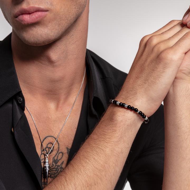 Immagine prodotto Thomas Sabo Bracciale Talisman nero (17 cm, Argento 925)