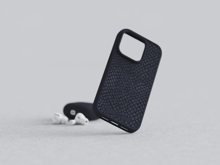Immagine prodotto Njord Custodia rigida per Magsafe in pelle Salm.Leather Nero (Apple iPhone 15 Pro)