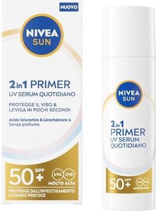 Immagine prodotto NIVEA Sun 2in1 Primer Siero Quotidiano Viso Spf50 30ml (Latte corpo, 30 ml)