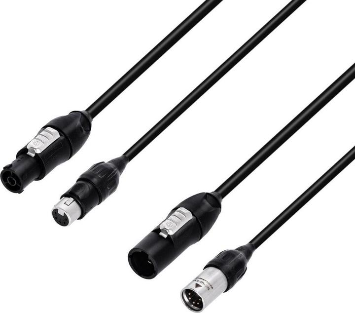 Produktbild Adam Hall 8101 PSDP5 0150 N IP65 - Hybridkabel Netz- & DMX Neutrik powerCON TRUE1-TOP® & 5-Pol XLR IP65 | 1,5 (0.40 m)