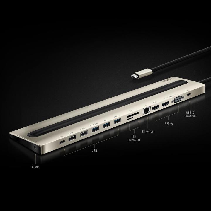 Actual product image Aten UH3237 Docking Station (USB-C, 3 Ports)
