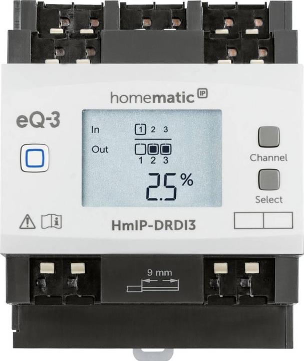 Immagine prodotto Homematic IP Attuatore di regolazione per montaggio su guida top-hat 3-fold (Attuatore dimmerabile)