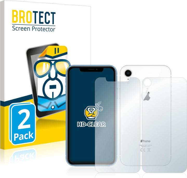 Produktbild BROTECT Schutzfolie Displayschutz Klar (2 Stück, Apple iPhone XR)