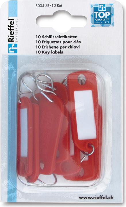 Rieffel Schlüsseletiketten 8034 SB/10 ROT