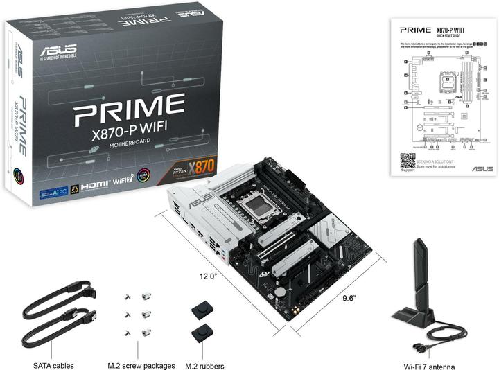 Image du produit ASUS Prime X870-P WIFI (AM5, AMD X870, ATX)