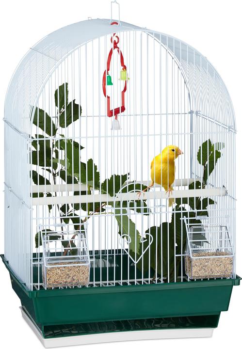 Relaxdays Cage à oiseaux avec accessoires