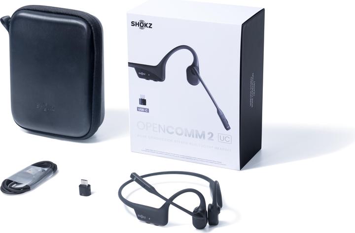 Image du produit Shokz OpenComm2 UC (USB-C) (pas de réduction du bruit, 16 h, Sans fil)