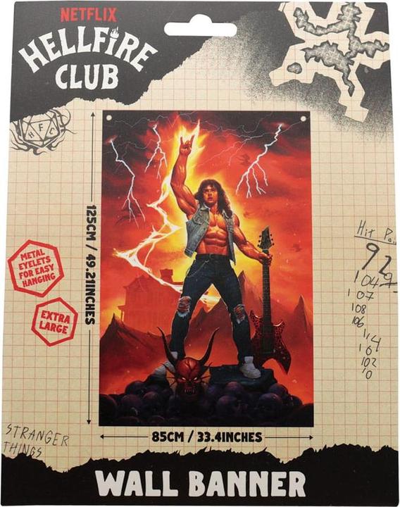 Image du produit Fanattik Tapisserie Stranger Things Eddie Munson 120 x 85 cm (120 x 85 cm)