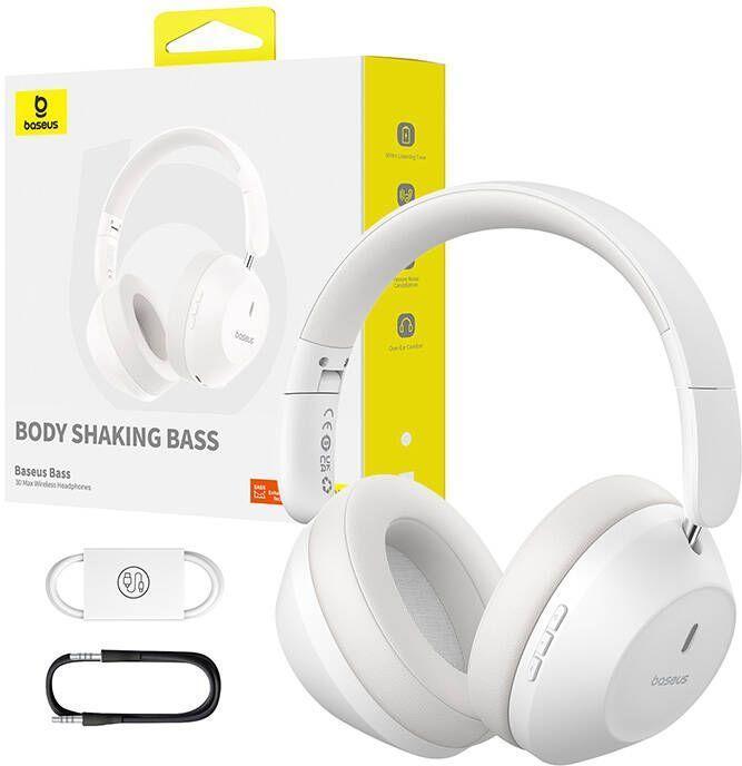 Actual product image Baseus Boss 30 Max Wireless Headphones (white) (NC, 50 h, Wireless)