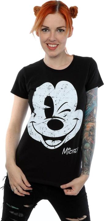 Immagine prodotto Disney Mickey Mouse Distressed Face Maglietta Donna (XS)