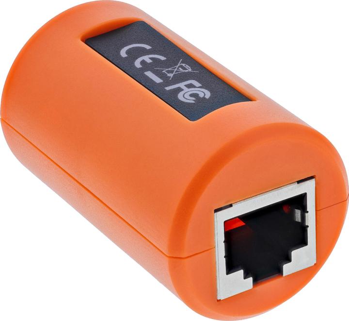 Actual product image InLine Surge protection RJ45 coupling for network and POE, RJ45 socket/socket, FTP (Network coupling)
