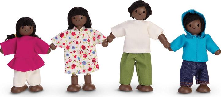 Produktbild Plantoys Puppenfamilie dunkelhäutig