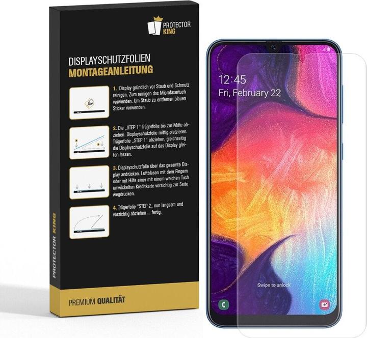 Actual product image Protectorking 2x Panzerfolie Anti-Shock HD Klar (2 Piece, Samsung Galaxy A50)