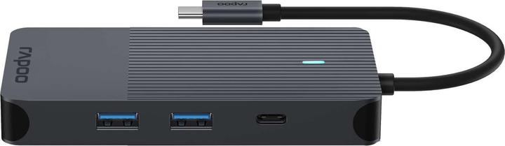 Produktbild Rapoo USB-C Multiport Adapter, 8-in-1, grau (USB-C, 1 Ports)