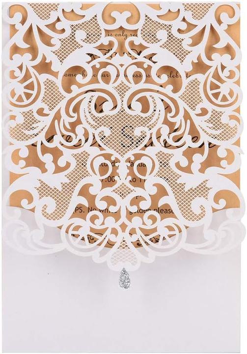 Actual product image Eleva Lasergeschnittene Hochzeitseinladungs-Kits (50 pcs.)