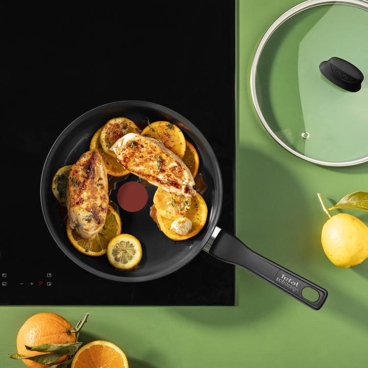 Produktbild Tefal Renew Black keramische hapjespan 24 cm - Inductie (24 cm, Kochtopf, Keramik)