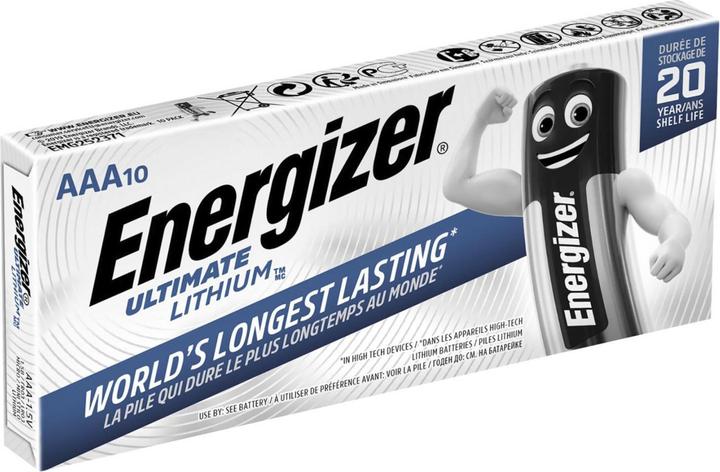 Actual product image Energizer Ultimate Lithium Micro (10 pcs., AAA, 1250 mAh)