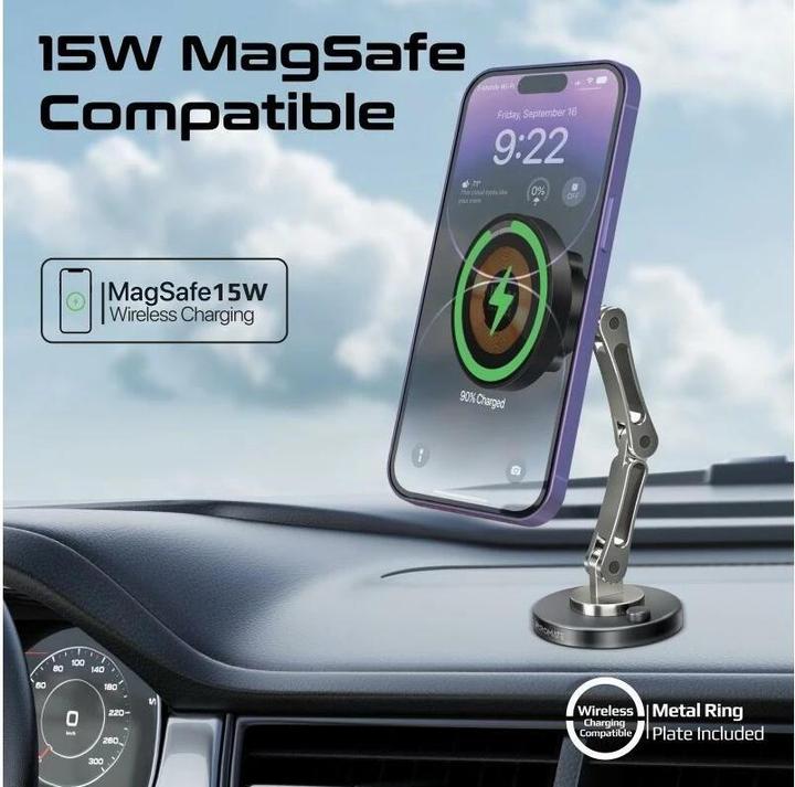 Actual product image ProMate Magnus-Qi 15 Watt MagSafe Car Mount
