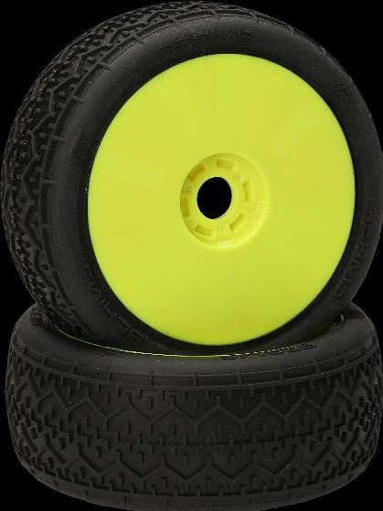 Image du produit HB Racing HB Beams Mounted Tire (Pink/Yellow Wheel/1:8 Buggy)