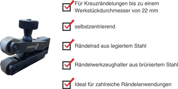 Produktbild Paulimot Rändelzange mit 2 HSS-Rädern (120 mm)