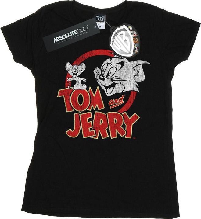 Tom & Jerry Distressed Logo TShirt (S)