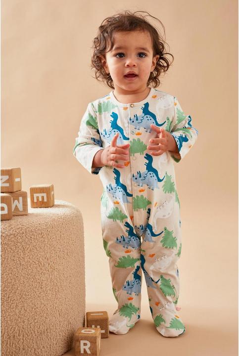 Produktbild Noukies Strampler Jersey Dinosaurier Beige Gr. 62 (62)