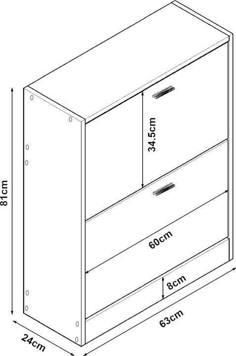 Actual product image En.Casa Saja (63 x 24 x 81 cm)