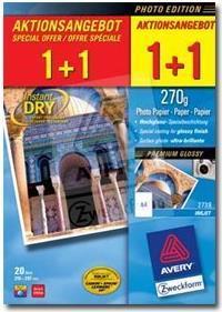 Produktbild Avery BIG PACK Inkjet-Fotopapier, 40 Blatt (250 g/m², A4, 40 x)
