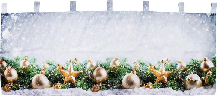 Mojawo X-Mas curtain disc curtain Christmas window curtain LED 45x120cm