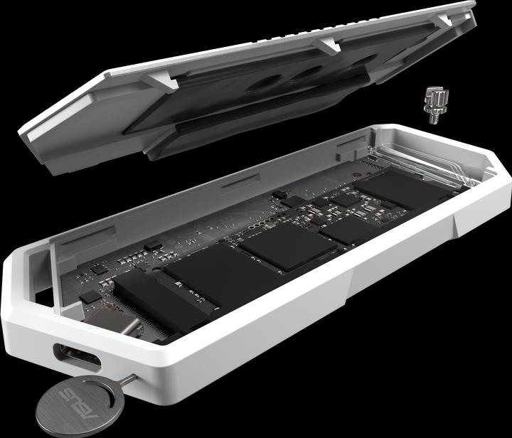 Produktbild ASUS Geh USB ROG Strix Arion White M2 SSD Gehäuse mit Aura (M.2 2280, M.2 2260, M.2 2242, M.2 2230)