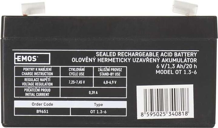 Actual product image Emos ACCUMULATOR SLA /1.3Ah FA (1 pcs., Device specific, 1300 mAh)
